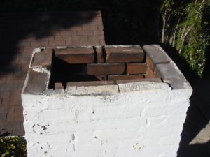 The top of an unlined chimney