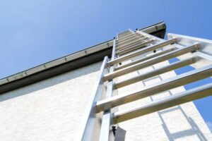 ladder against house
