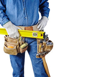 Contractor with tool belt